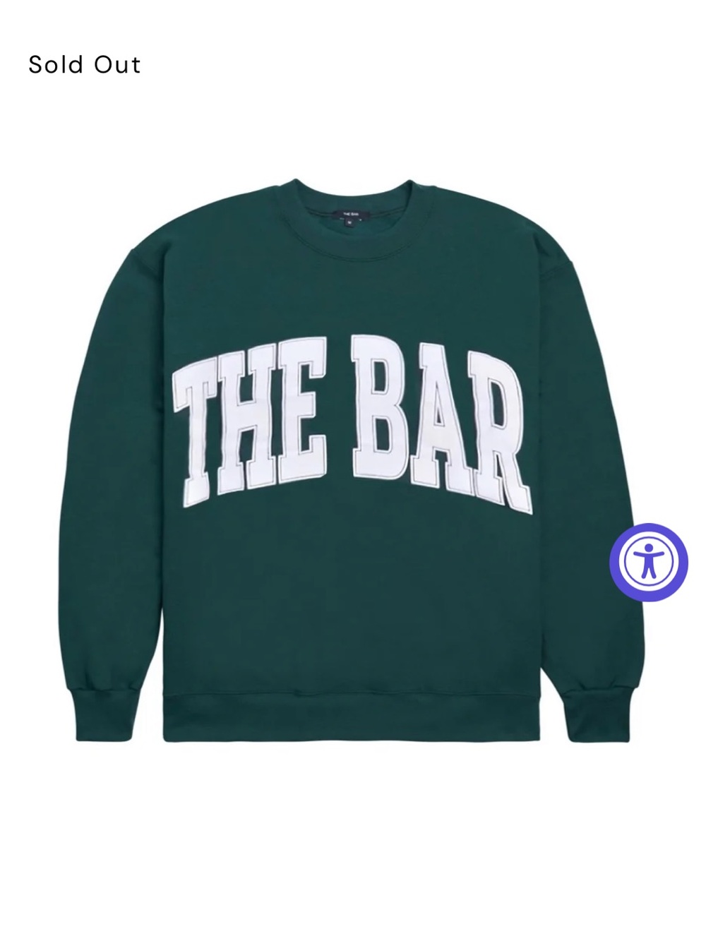 The Bar Varsity sweatshirt Hunter green